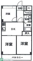 ブルームライフ市川 3DKの間取図画像