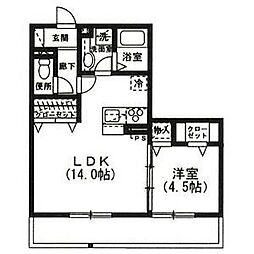 リシャンブル 1LDKの間取図画像