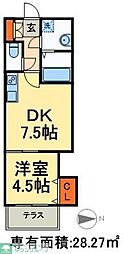 アーバンステージ 1LDKの間取図画像
