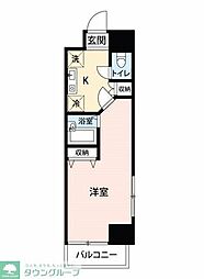 エスペランサK2 1Kの間取図画像