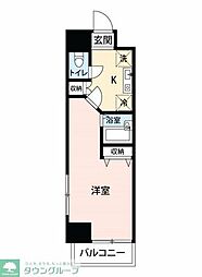 エスペランサK2 1Kの間取図画像