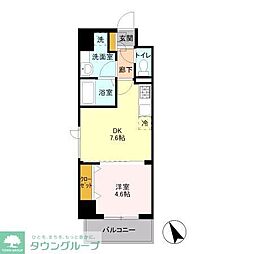 プライムコート千成 1DKの間取図画像
