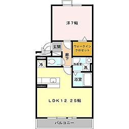 グランメール 1LDKの間取図画像