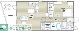 CLIVIA八幡 1LDKの間取図画像