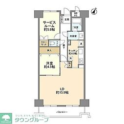 ダイアパレスステーションプラザ船橋 1SLDKの間取図画像
