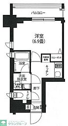 東京メトロ南北線 西ケ原駅 徒歩4分の賃貸マンション 6階1Kの間取り