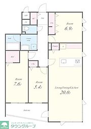 Stadt Nerima-kasugacho 2階2LDKの間取り