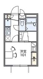 東武東上線 ときわ台駅 徒歩12分の賃貸アパート 1階1Kの間取り