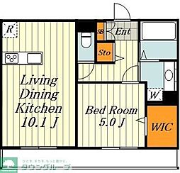 アビタシオン駒込 3階1LDKの間取り