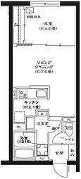 GENOVIA池袋 3階1LDKの間取り