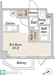 ＯＲＳＵＳ新江古田 2階ワンルームの間取り