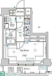 ラフィスタときわ台 4階1Kの間取り