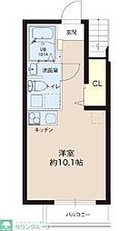 レピュア成増レジデンス 1階ワンルームの間取り