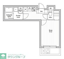 豊島千早レジデンス 3階1Kの間取り