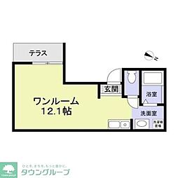 Ｗｉｎｄｆｌｏｗｅｒ 1階ワンルームの間取り