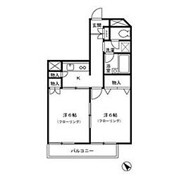 グランシャリオ 1階2Kの間取り