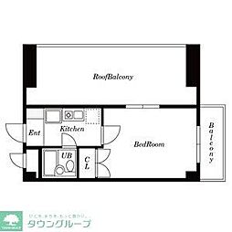 グレースハイツ椎名町 4階1Kの間取り