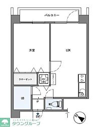 東京メトロ有楽町線 氷川台駅 徒歩3分の賃貸マンション 3階1LDKの間取り