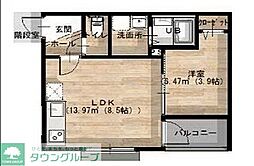 La-CreaLKI 301 3階1LDKの間取り