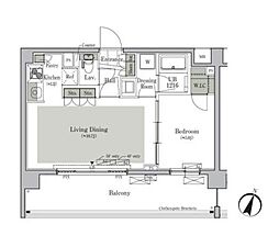 パークキューブ西ヶ原ステージ 5階1LDKの間取り