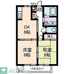 ファミーユ・ドミ 2DKの間取図画像