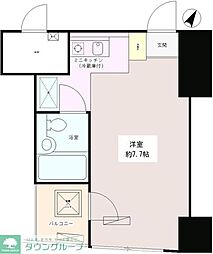 パーク・ノヴァ巣鴨 ワンルームの間取図画像