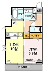 グランドゥール 1LDKの間取図画像