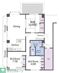 アジュールときわ台 3LDKの間取図画像