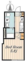 Senkawa Residence(千川レジデンス) 1Kの間取図画像