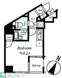 ガーラ文京本郷台 ワンルームの間取図画像