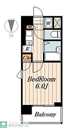 菱和パレス護国寺 1Kの間取図画像