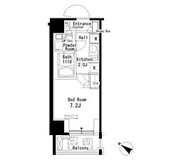 ParkAxis板橋本町弐番館 1Kの間取図画像