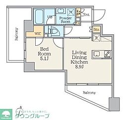 クレストコート中板橋 1LDKの間取図画像