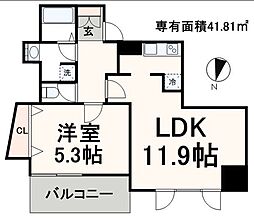 カーサ・ラスク・目白台 1LDKの間取図画像