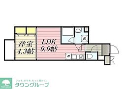 HF東武練馬レジデンス 1LDKの間取図画像