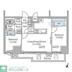 MODIER BUNKYO MEJIRODAI 2LDKの間取図画像