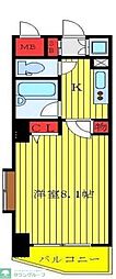 プレール・ドゥーク巣鴨 1Kの間取図画像