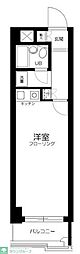 朝日第2目白台マンション ワンルームの間取図画像