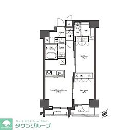 COMFORIA滝野川 2LDKの間取図画像