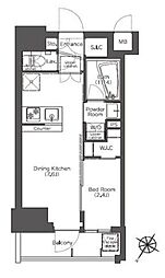 COMFORIA滝野川 1DKの間取図画像