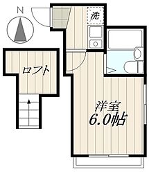 アパートメンツ南長崎 1Kの間取図画像