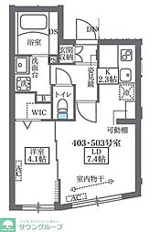 COCOCUBE板橋本町 1LDKの間取図画像