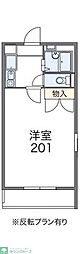 東武野田線 鎌ケ谷駅 徒歩2分の賃貸マンション 2階1Kの間取り