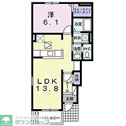 グラン　パルテール　Ａ 1階1LDKの間取り