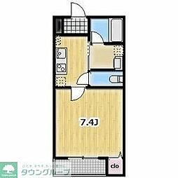 カーサ五香西 3階1Kの間取り