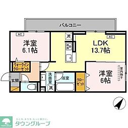 間取図画像 2LDK