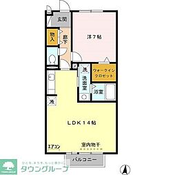 ベイサージュ 1LDKの間取図画像