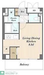 ラプラージュ 5階ワンルームの間取り