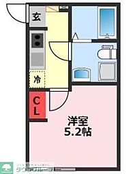 COZY　NOOK 1階1Kの間取り