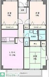 サンクレール 3LDKの間取図画像